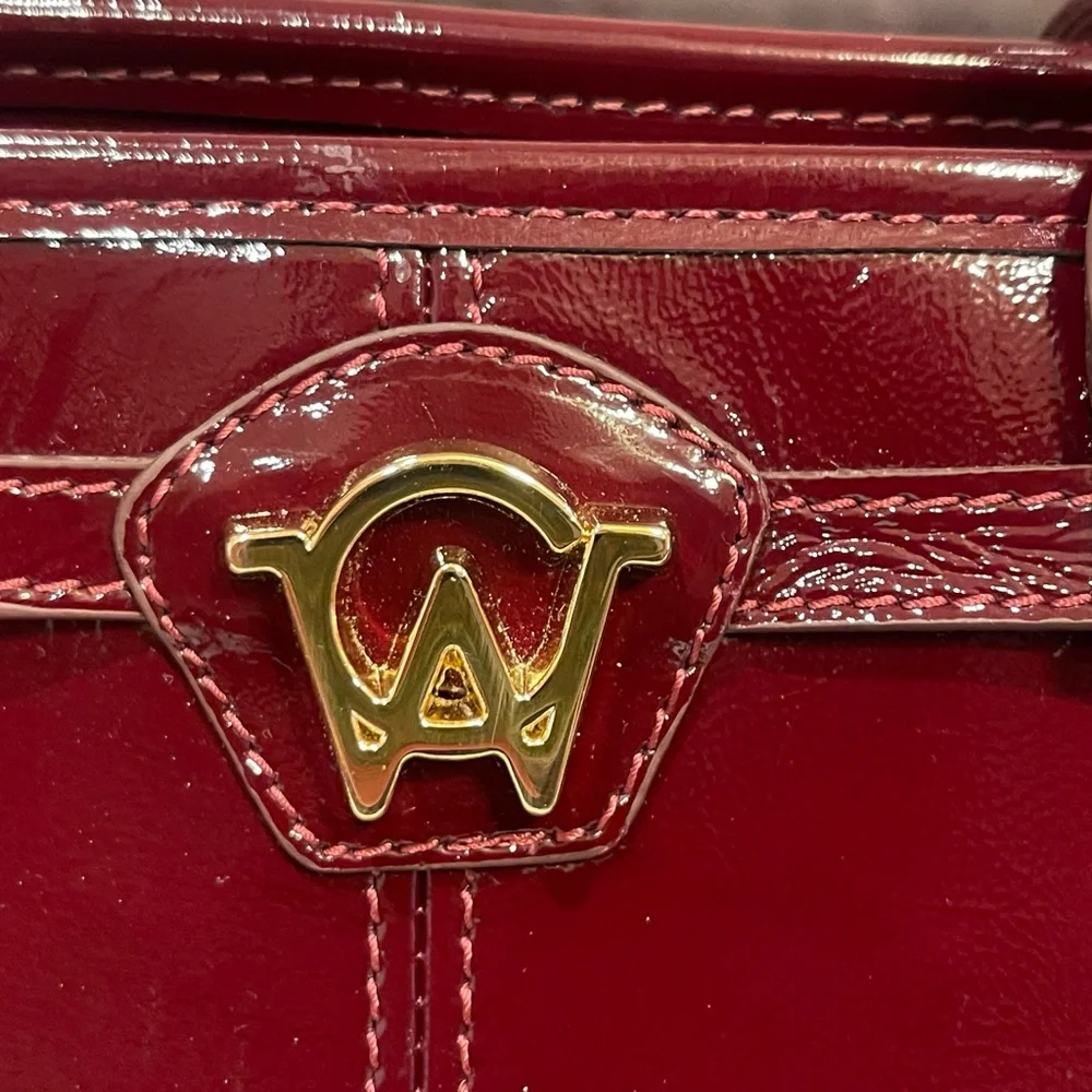 AUTHENTIC ONCE-USED MANC BABY JANE BURGUNDY HANDBAG- sold out online! - Picture 8 of 11